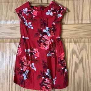 GUC Gap floral, rose pattern, lined dress